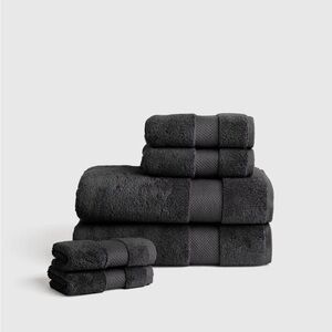 QUINCE Turkish Ultra Plush Bath Towel Bundle Charcoal